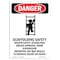 Signmission Safety Sign, OSHA Danger, 18" Height, Rigid Plastic, Scaffolding Safety, Portrait OS-DS-P-1218-V-1667 - alternate 1